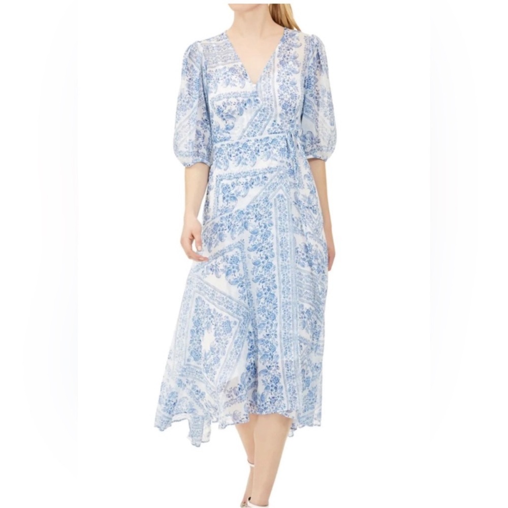 Calvin Klein paisley wrap around dress perfect for summer